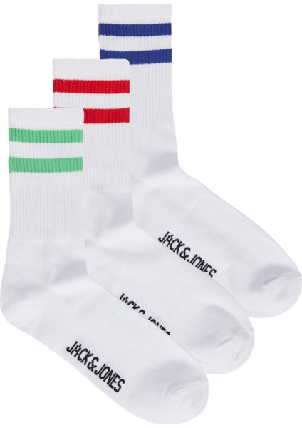 Jack & Jones Jacaedan Tennis Socks 3 Pack Unisex Beyaz Çorap 12242158-White