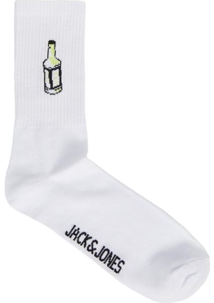 Jack & Jones Jacrock And Roll Tennis Socks 3 Pack Unisex Beyaz Çorap 12242140-White