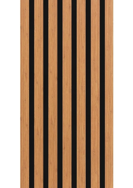 Winpanel Dekoratif Ahşap Duvar Paneli - Bambu Rengi (60X240CM). 