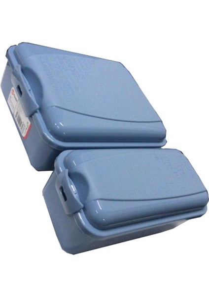 Beslenme Kutusu 2 Bölmeli Mavi Renk 1 Adet Yemek Saklama Kabı Beslenme Çantası 17X22 cm modelleri