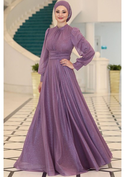 Kübra Tesettür Abiye Lavanta indirimleri