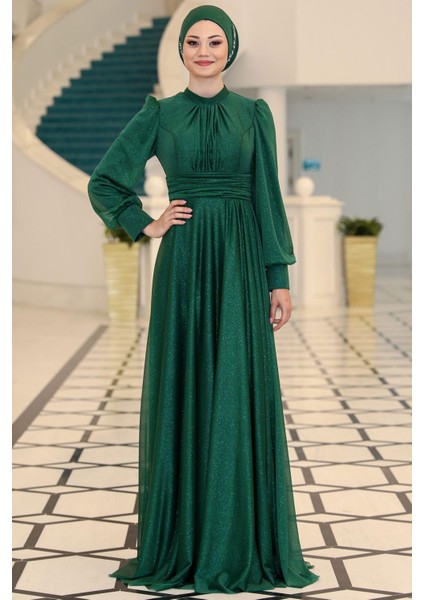 Kübra Tesettür Abiye Zümrüt indirimleri