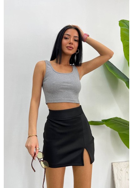 Kadın Askılı Croptop Tshirt 2'li