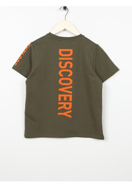 Discovery Expedition  Baskılı Haki Erkek Çocuk T-Shirt CHINE BOY