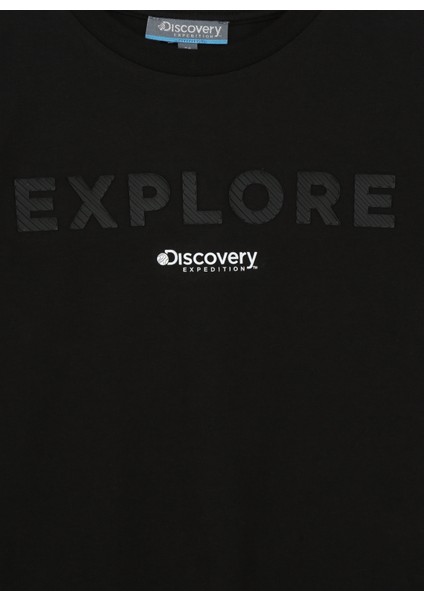 Discovery Expedition  Baskılı Siyah Erkek Çocuk T-Shirt TOR BOY