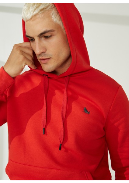 Kapüşon Yaka Kırmızı Erkek Sweatshirt TC2910BASKILI fiyatları
