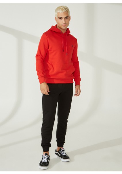 Kapüşon Yaka Kırmızı Erkek Sweatshirt TC2910BASKILI modelleri