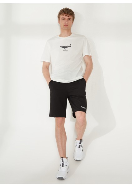 Bisiklet Yaka Baskılı Kırık Beyaz Erkek T-Shirt MERCAX fiyatları