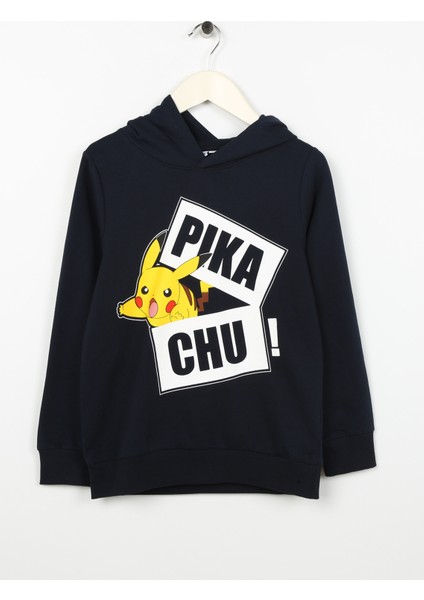 Erkek Çocuk Lacivert Sweatshirt Nkmjarel Pokemon Sweat Wh Bru No