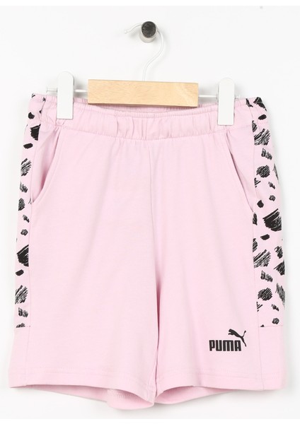 Lastikli Bel Normal Pembe Erkek Çocuk Şort 67334862 Ess+ Puma Mates Shorts Tr