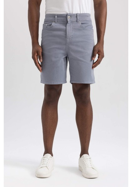 Loose Fit Gabardin Bermuda Şort B0904AX23HS indirimleri