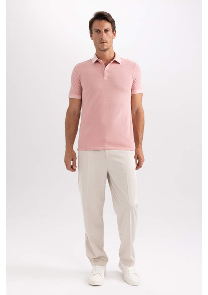 Slim Fit Polo Yaka Kısa Kollu Tişört B2477AX23HS fiyatları