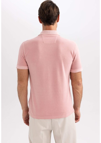 Slim Fit Polo Yaka Kısa Kollu Tişört B2477AX23HS fırsatları