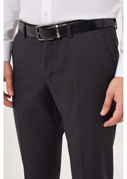 Antrasit Dokuma Klasik Erkek Pantolon PPNK23YNOS001_D58 fırsatları