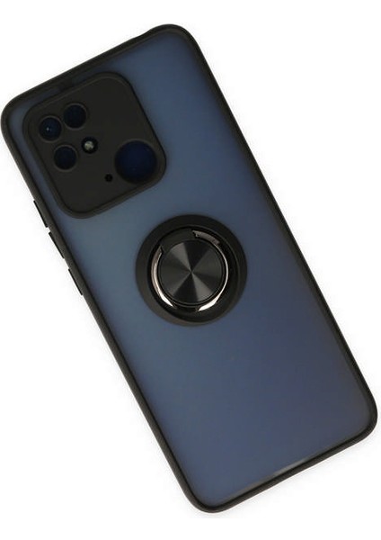 Xiaomi Poco C40 Kılıf Montreal Yüzüklü Silikon Kapak - Siyah 300099