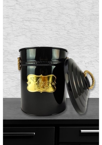 Çok Amaçlı Kapaklı Saklama Kabı 5 Lt Siyah - 900 indirimleri