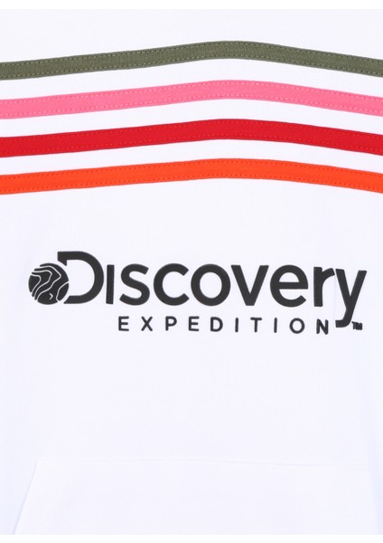 Discovery Expedition Baskılı Kız Çocuk Beyaz Sweatshırt SHINE GIRL