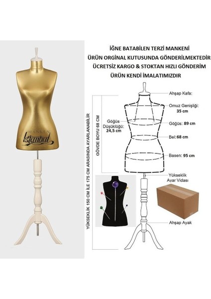 38 Beden Iğne Batabilen Terzi Mankeni fiyatları