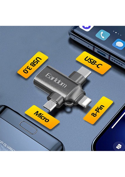 Earldom OT80 3in1 Otg Dönüştürücü - Siyah Mrayd modelleri