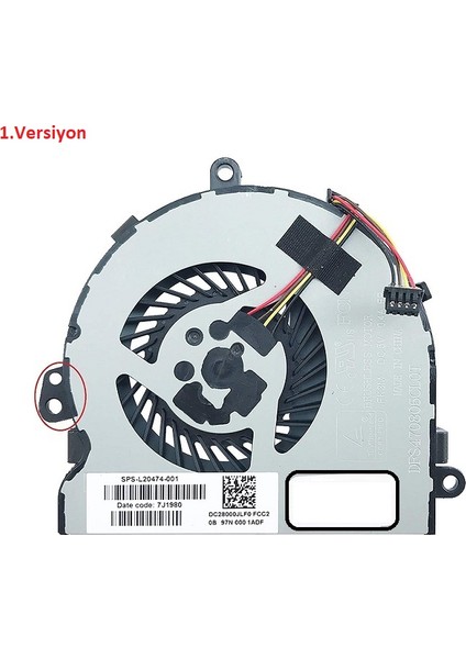 15-DA2082NT 1S7Y3EA 15-DA2083NT 1S7Y4EA Notebook Fan Ver.1