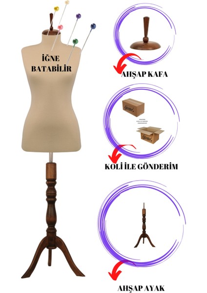 38 Beden Iğne Batabilen Terzi Mankeni