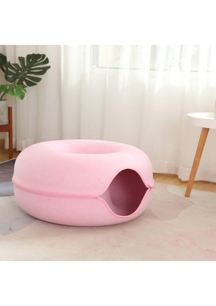 Keçe Kedi Yuva Tüneli Dört Mevsim Evrensel Yaz Kedi Evi Kış Sıcak Kapalı Yuva (Yurt Dışından)