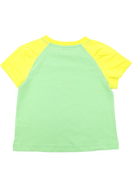 Organik Pamuk Çiçek Desenli Reglan Kol Kız Çocuk Tshirt modelleri