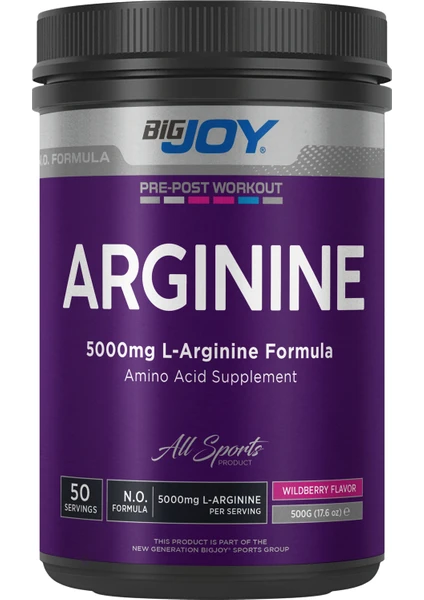 BigJoy L-Arginine Powder 500 Gr Orman Meyveli