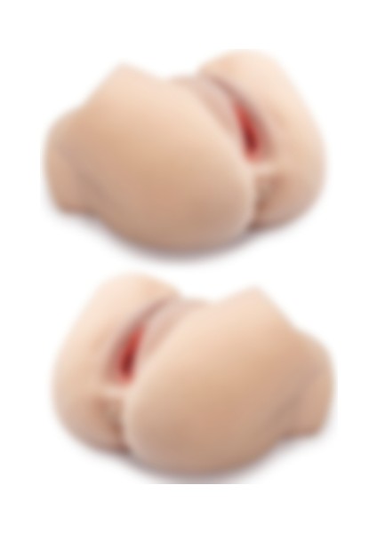 Süper Lüks 2 kg Tam Realistik 2 Işlevli Titreşimli Yapay Suni Vajina Anüs Kadın Kalça Mastürbatör