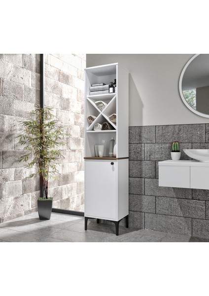 LONDON ÇOK AMAÇLI BANYO DOLABI (BEYAZ) (%100MDF)