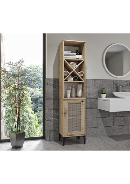 LONDON ÇOK AMAÇLI BANYO DOLABI (MEŞE) (%100MDF)