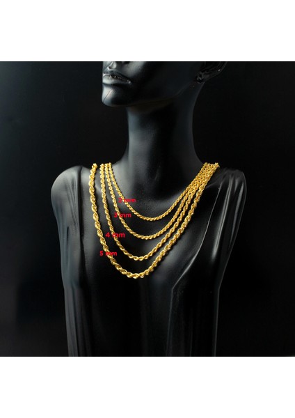 Burma Halat 14 Ayar Altın Zincir 75 cm