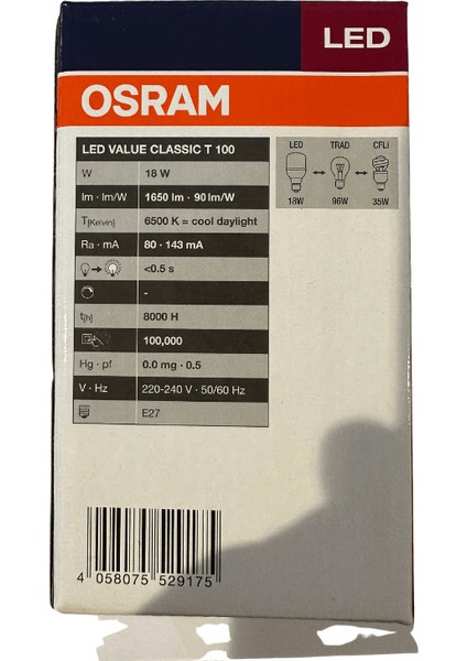 18W (104W) Jumbo Torch LED Ampül Beyaz 6500K E27 Duylu fırsatları