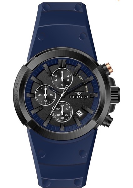 FM11002D-D 44 mm Lacivert Erkek Kol Saati