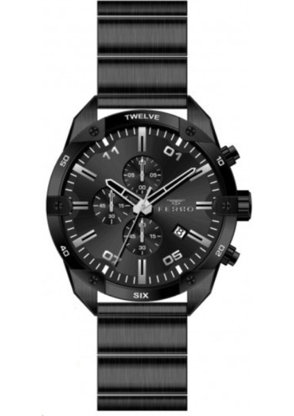 FM40101A-G 46 mm Siyah Erkek Kol Saati
