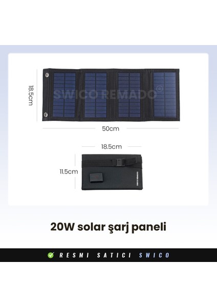 Dış Mekan Su Geçirmez Katlanır Güneş Paneli Şarj Cihazı 20 W (Yurt Dışından) modelleri