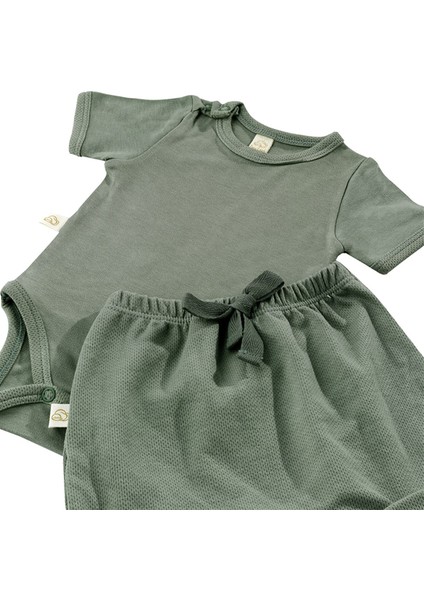 Elation Gourd Şortlu Bodysuit Takım - 2 Parça | Yazlık Bebek Kıyafeti Şort ve Kısa Kollu Bodysuit fiyatları