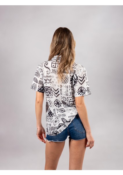 Unisex Etnik Desenli Gömlek modelleri