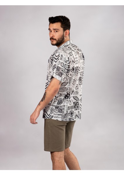 Unisex Etnik Desenli Gömlek indirimleri
