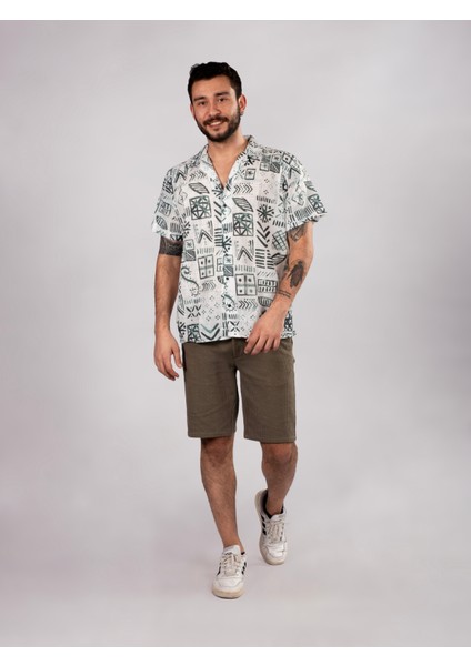 Unisex Etnik Desenli Gömlek fırsatları