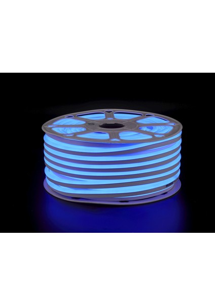 220 Volt Neon LED Mavi Işık 8X16 mm YL42-0003 - 1 Metre
