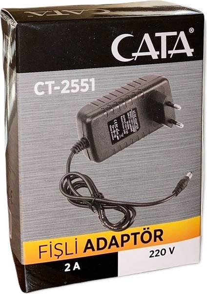 CT-2551 25 W 2 Amper Cata Fişli Adaptör