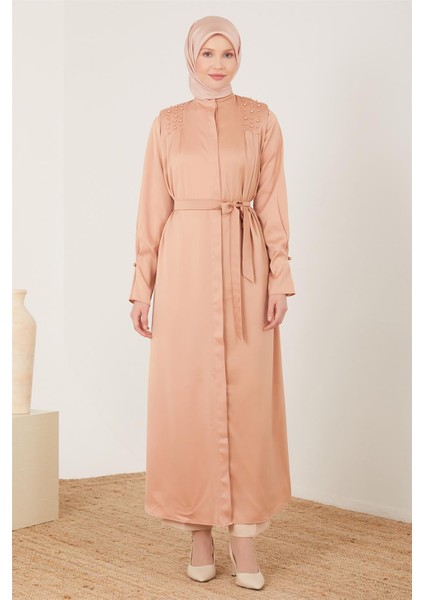 Kolu Daraltılabilen İncili Ferace 23Y8402 Latte fiyatları