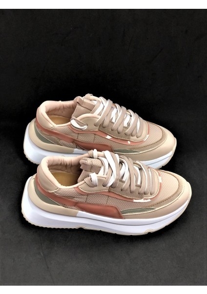 Kafkaslar Kalın Taban Ortopedik Renkli Bayan Sneakers Spor Ayakkabı