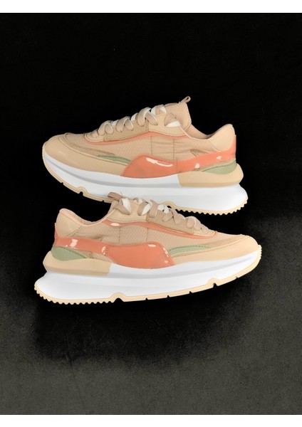 Kafkaslar Kalın Taban Ortopedik Renkli Bayan Sneakers Spor Ayakkabı
