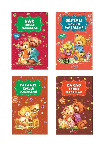Kokulu Masallar Seti Yeni Kapak 4 Kitap (Şeftali Kokulu- Nar Kokulu-Karamel -Kakao Kokulu)