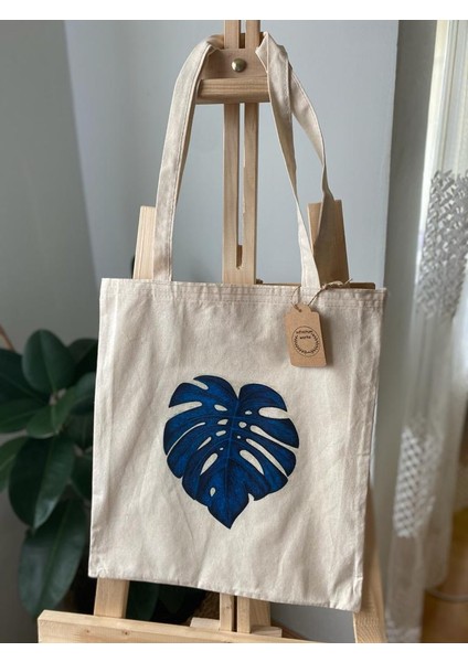 Blue Monstera Bez Çanta