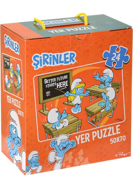 SRN7728 Şirinler Yer Puzzle - Laço Kids