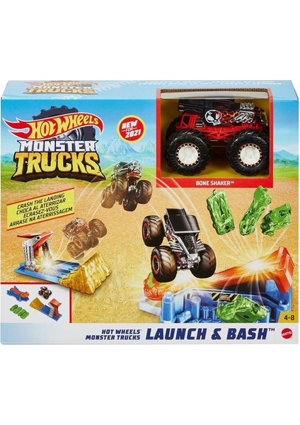 Hot Wheels Monster Trucks Fırlat ve Çarpış Oyun Seti GVK08