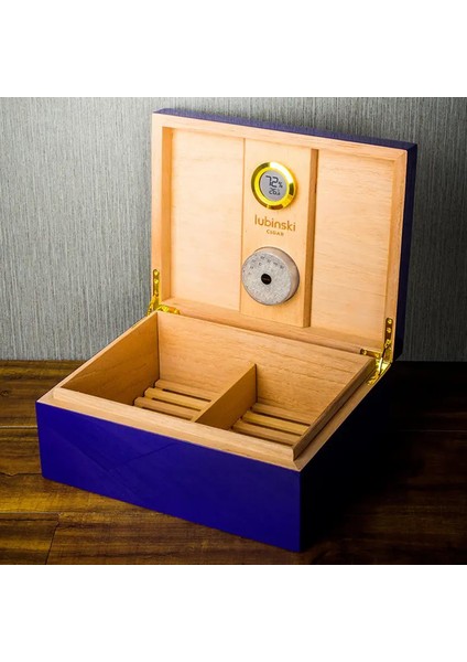 Blue Lion Humidor Puro Kutusu Mavi Lake 40S